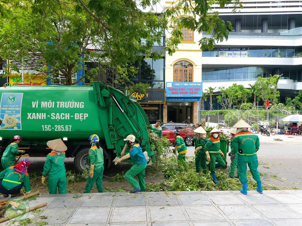 Công ty Môi trường Đô thị Hải Phòng: Huy động cả nghìn người thu dọn rác và cây xanh gẫy đổ sau bão